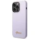 Guess iPhone 14 Pro Max Case Silicone Vintage Gold Logo, Purple