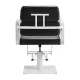 Hairdressing Chair Gabbiano Porto Black with White Base