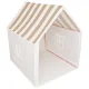 Foldable Kids Playhouse Tent 130x120x100 cm, Striped Beige