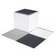 EVA Foam Floor Puzzle Mat Play Pad Carpet - Set of 9 pcs., Grey/Black