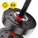 4Fizjo 25 mm Plastic Threaded Barbell Collars, 2 pcs, Red
