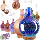 Aroma Diffuser & Humidifier with 3D Glass RGB Night Light, Copper