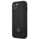 Mercedes Leather Urban iPhone 14 Plus dabīgās ādas vāciņš, melns