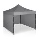 Plonos Garden Pavilion with 3 Walls 3x3m, Grey