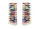 Multilevel Shoe Rack Shelf Stand Organizer - 10 Shelves, White