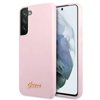 Guess Silicone Script Case for Samsung Galaxy S22 Plus, Lavender Pink