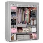 Massido Large Textile Closet, Gray