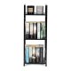 ModernHome Industrial 3-Tier Shelving Unit with Metal Frame, Black
