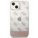 Guess 4G Pattern Script Case for iPhone 14 Plus Pink