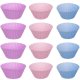 Teflon Mold Muffin Cupcake Baking Dish + 12 Silicone Molds