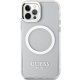 Apple iPhone 12 / 12 Pro 6.1\'\' Guess Metal Outline Magsafe Case Cover (GUHCP12SLSVSBK), Silver