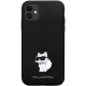 Karl Lagerfeld iPhone 11 / Xr Case Silicone Choupette Metal Pin, Black