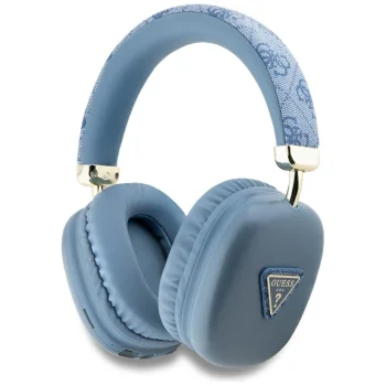 Guess 4G Triangle Logo Bluetooth on-ear headphones, blue