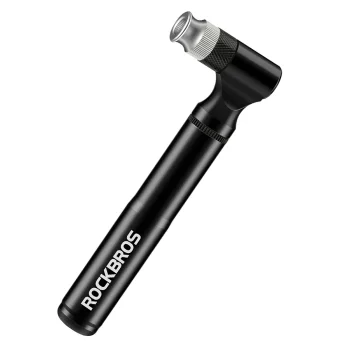Rockbros JG-PB-11 130 PSI Bicycle Pump with Bracket and Ball Needle - Black