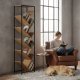 Tree Bookshelf with 10 Shelves Geometric Bookcase by ModernHome, Light Oak