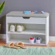 ModernHome CHXG01 Shoe Cabinet with Seat 2 Shelves White/Grey