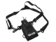 Tactical Walkie Talkie Holster and Radio Pouch with Shoulder Strap, Black