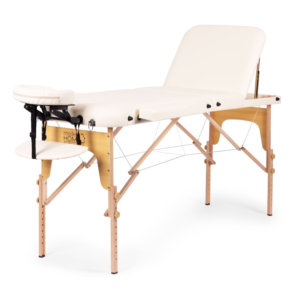 ModernHome 3 Section Wooden Portable Massage Table for Therapy with Carry Case (3)