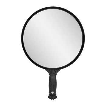 Round Hairdressing Mirror with Handle Q-35, Black