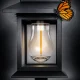 Solar Garden Lights with Dusk Sensor, 2 pcs, Black