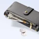 Dux Ducis Lawa Genuine Leather Wallet Case for iPhone 15 Pro Max, Gray