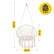4Fizjo 1846 BOHO Garden Swing - Hanging Chair, Beige