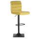 Velvet Bar Stool with Back Sofotel Drava, Yellow