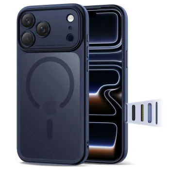 Tech-Protect Magpeak Magsafe CC Phone Case Cover iPhone 17 Pro Max - Matte Navy Blue