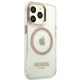 Guess Metal Outline Magsafe Case for iPhone 13 Pro Max, Gold