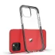 Clear TPU Gel Case Spring Case for iPhone 13 mini with Frame, Dark Blue