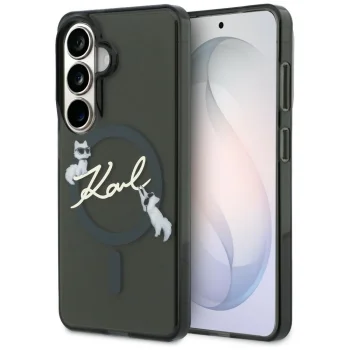 Karl Lagerfeld IML KC Script MagSafe Case for Samsung Galaxy S26 - Black
