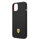 Ferrari Silicone Metal Logo MagSafe Case for iPhone 14 Plus, Black