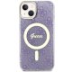 Чехол Guess для iPhone 14 IML 4G Gold Stripe MagSafe, фиолетовый