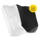 4FIZJO PRO Orthopedic Seat Cushion with Memory Foam, 47 x 40 x 12.5 cm, Black