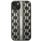 Karl Lagerfeld Monogram Stripe Case for iPhone 14 Plus - Gray