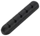 Self-adhesive cable organizer for up to 5 cables, black