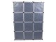 Modular Wardrobe Closet Organizer with 9 Shelves and Hanging Rail, Black