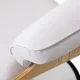 Hairdressing Chair Gabbiano Florencja White with White Base