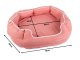 Soft plush pet bed for dogs and cats with cushion, pink