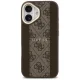 Guess 4G PU Stripe MagSafe Case for iPhone 17, Brown