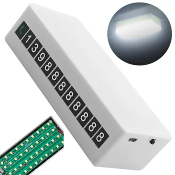 Magnetic LED Phone Number Light for Car, White