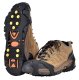 Ice Cleats with 20 Spikes for Shoes and Boots, EU 41-47, Black Yellow