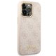 Guess iPhone 14 Pro Case 4G Vintage Gold Logo, Pink