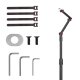 Maclean MC-337 Metal Microphone Stand, Adjustable Height, Black