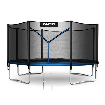 Neo-Sport Garden Trampoline 404 cm (13 ft) with Outer Net and Ladder