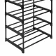 Metal Shoe Rack, 10-Tier Organizer for Up to 30 Pairs, Black
