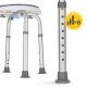 4Fizjo 1515 Rotating Shower Stool, Blue/White