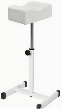 Pedicure Footrest Adjustable Ergonomic Salon Stool, White