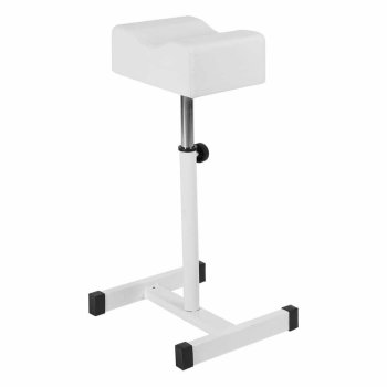 Pedicure Footrest Adjustable Ergonomic Salon Stool, White