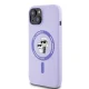Karl Lagerfeld Silicone Karl&Choupette Heads Ring MagSafe Case for iPhone 15, Purple
